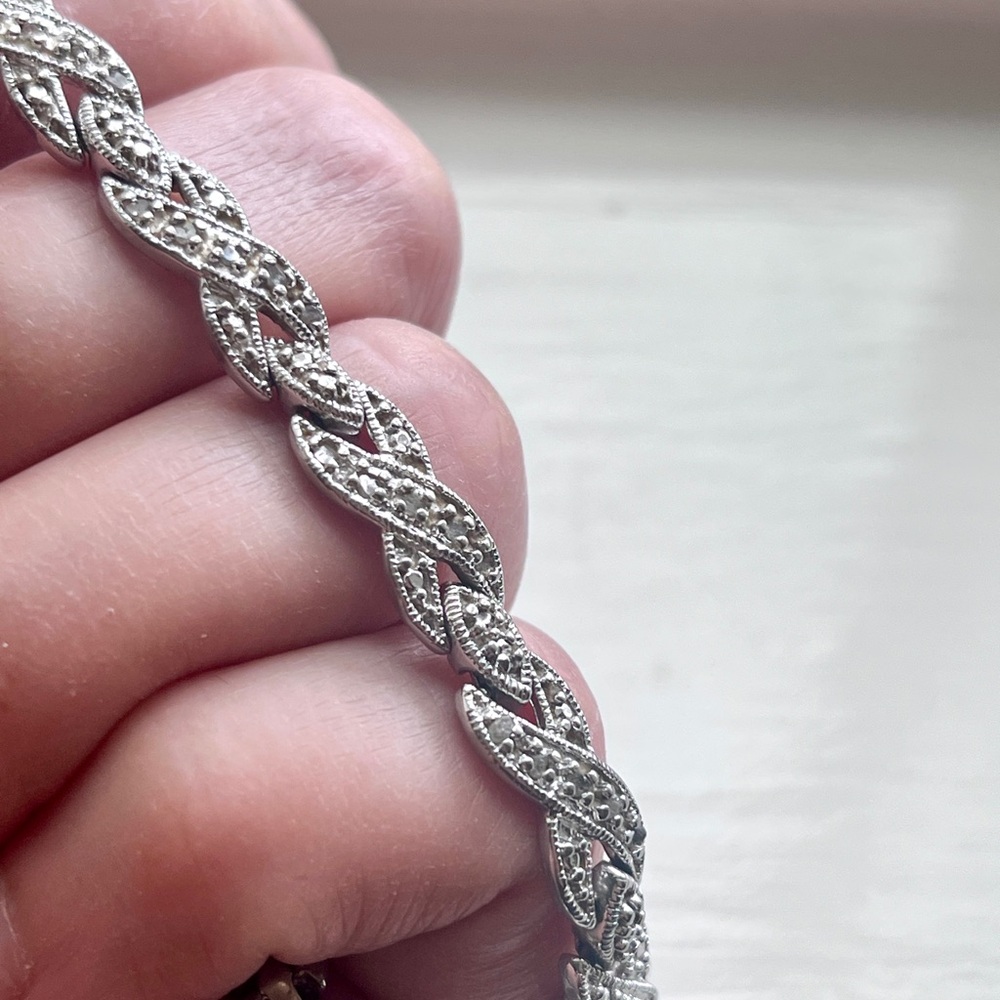 Natural diamonds tennis bracelet silver 7.5 in Bridal